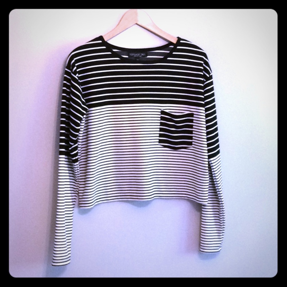 Long sleeve stripped top